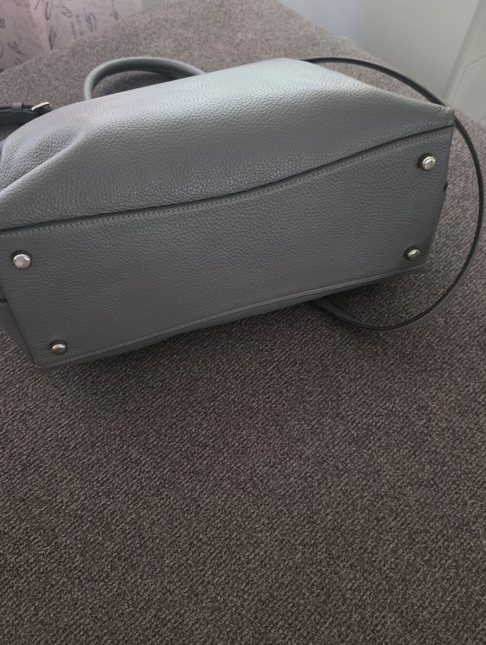 Coach Emma Satchel, Gray Leather - Picture 9 of 15